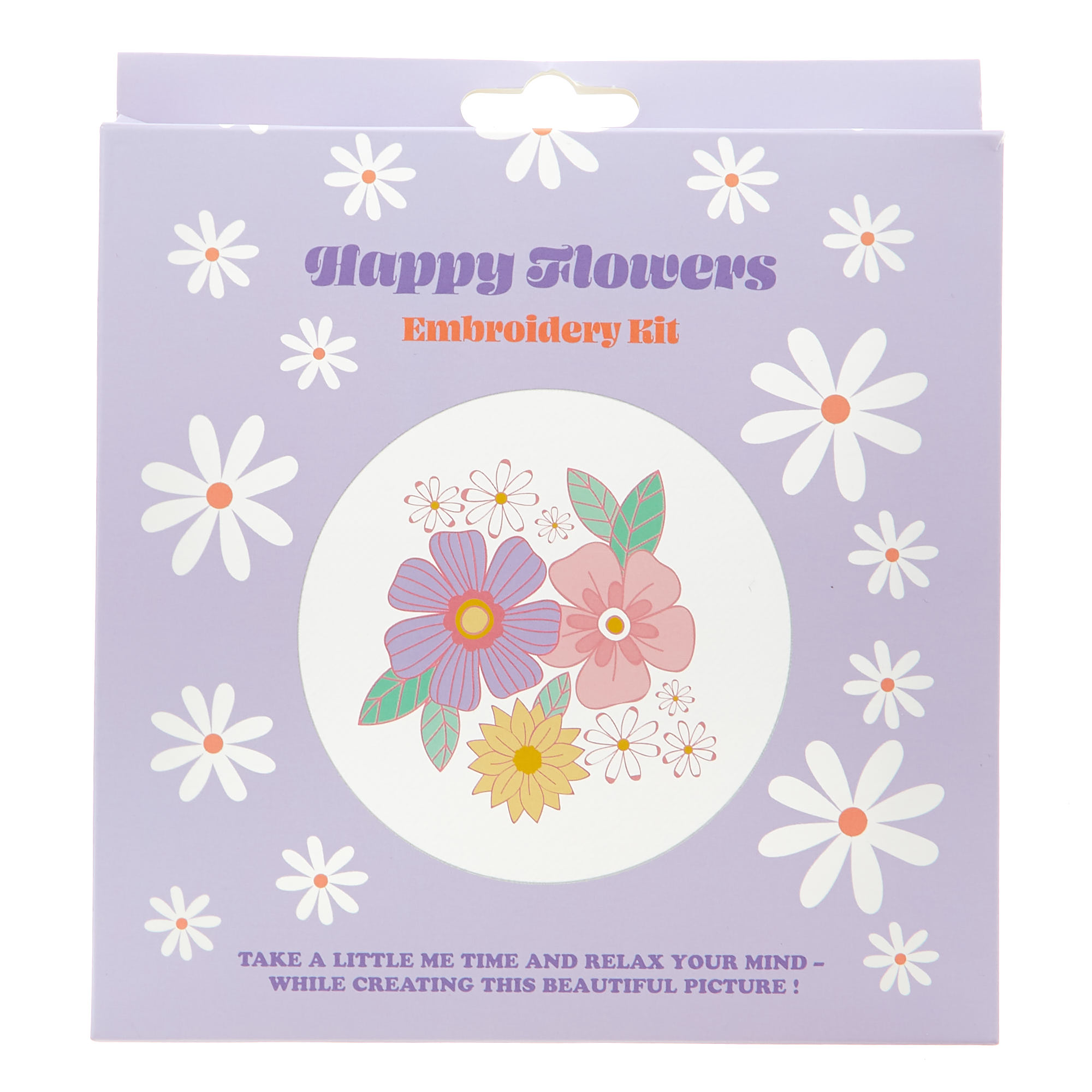 Happy Flowers Embroidery Kit