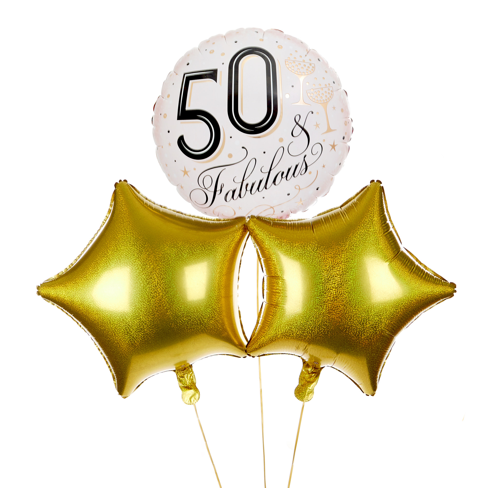 Fabulous 50th Birthday Balloon Bouquet - DELIVERED INFLATED!