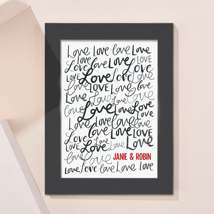 Personalised Names Love Portrait Print