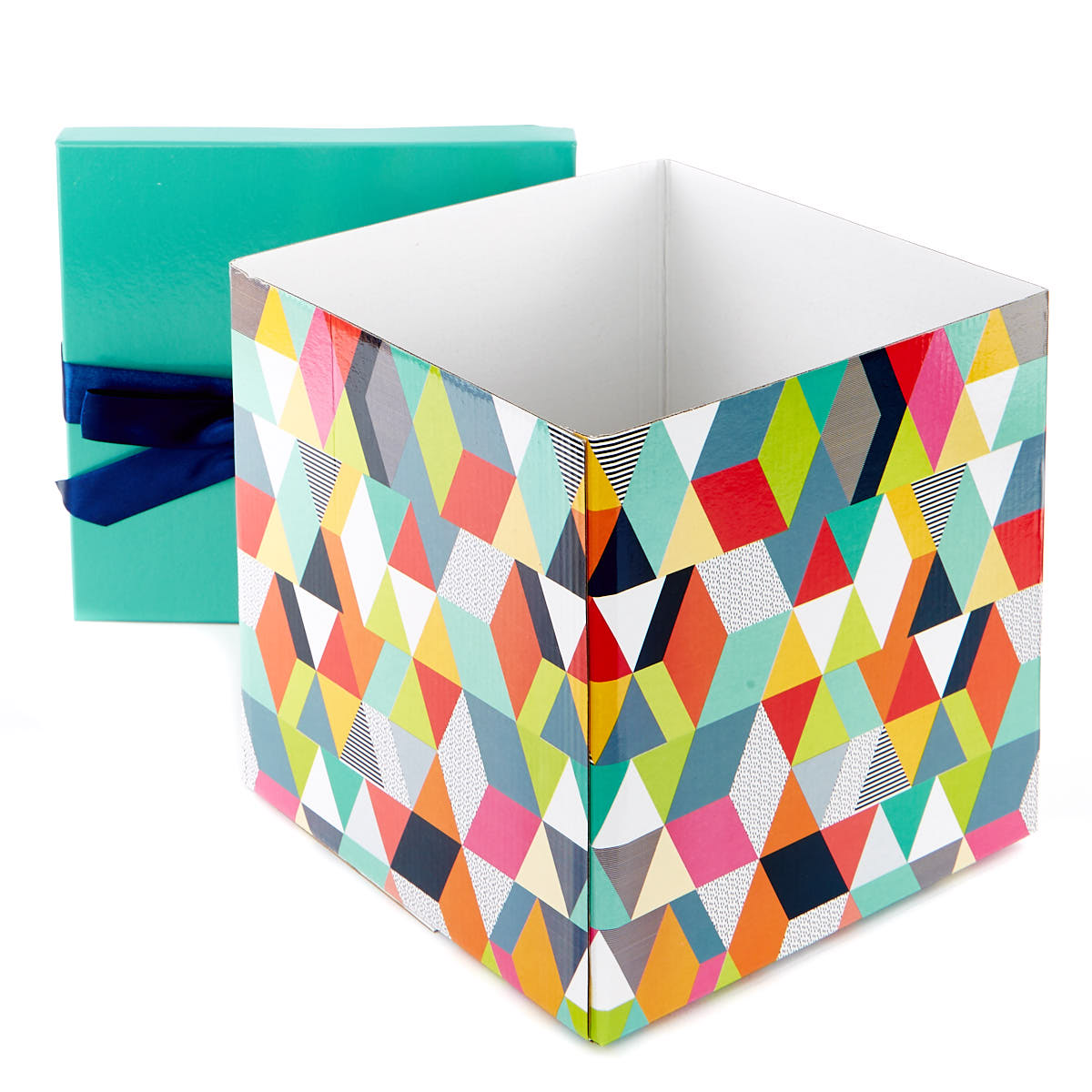 Extra Large Flat-Pack Gift Box - Geometric Pattern