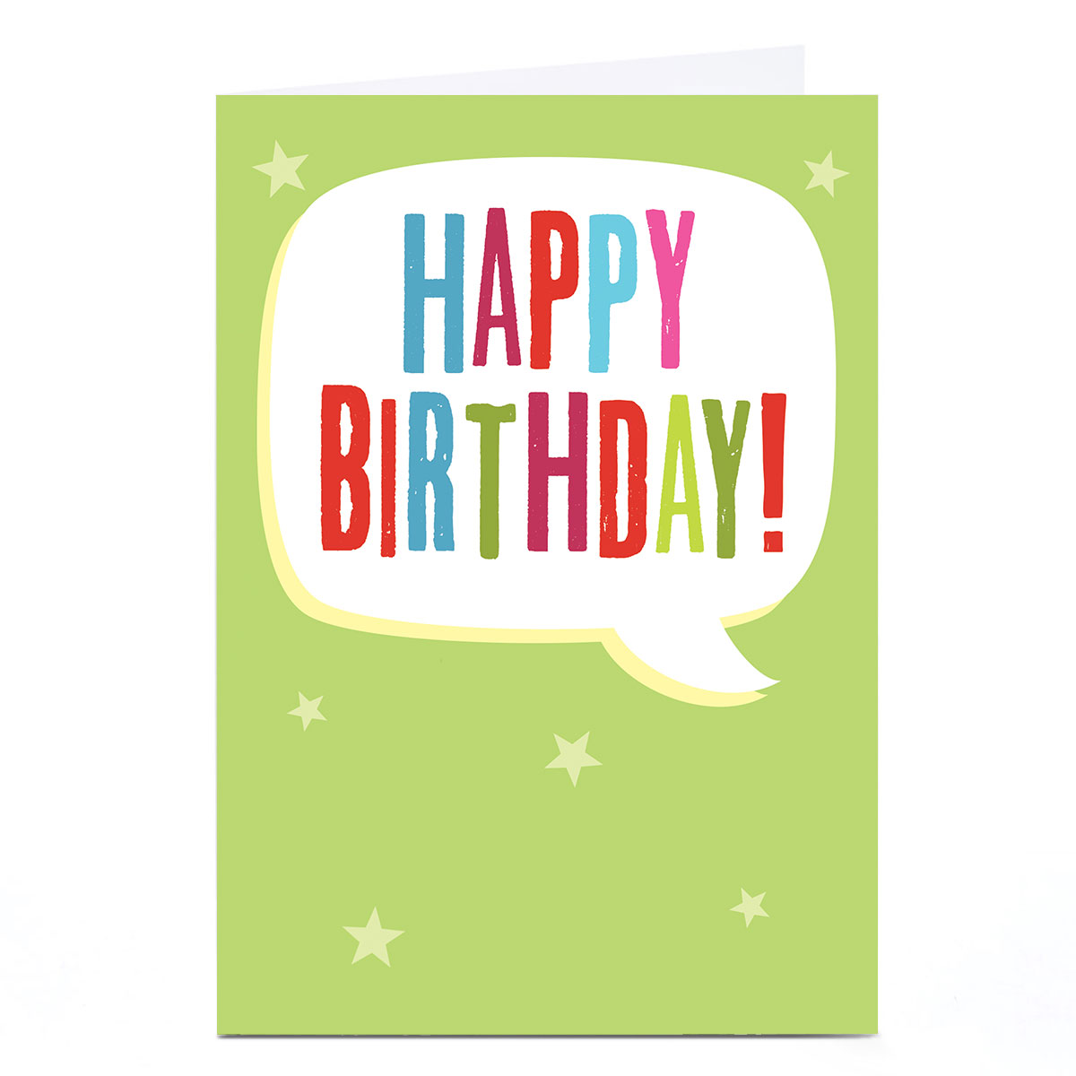 Personalised Birthday Card - Happy Birthday Speech Bubble