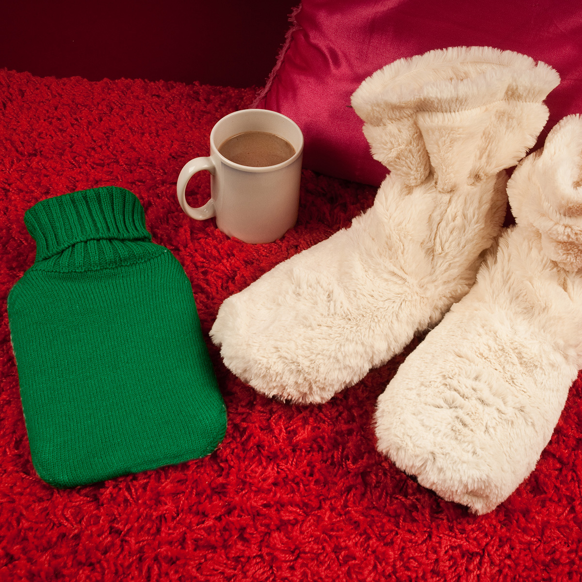 Cozy Boots Microwavable Slippers Fits Size 3-7