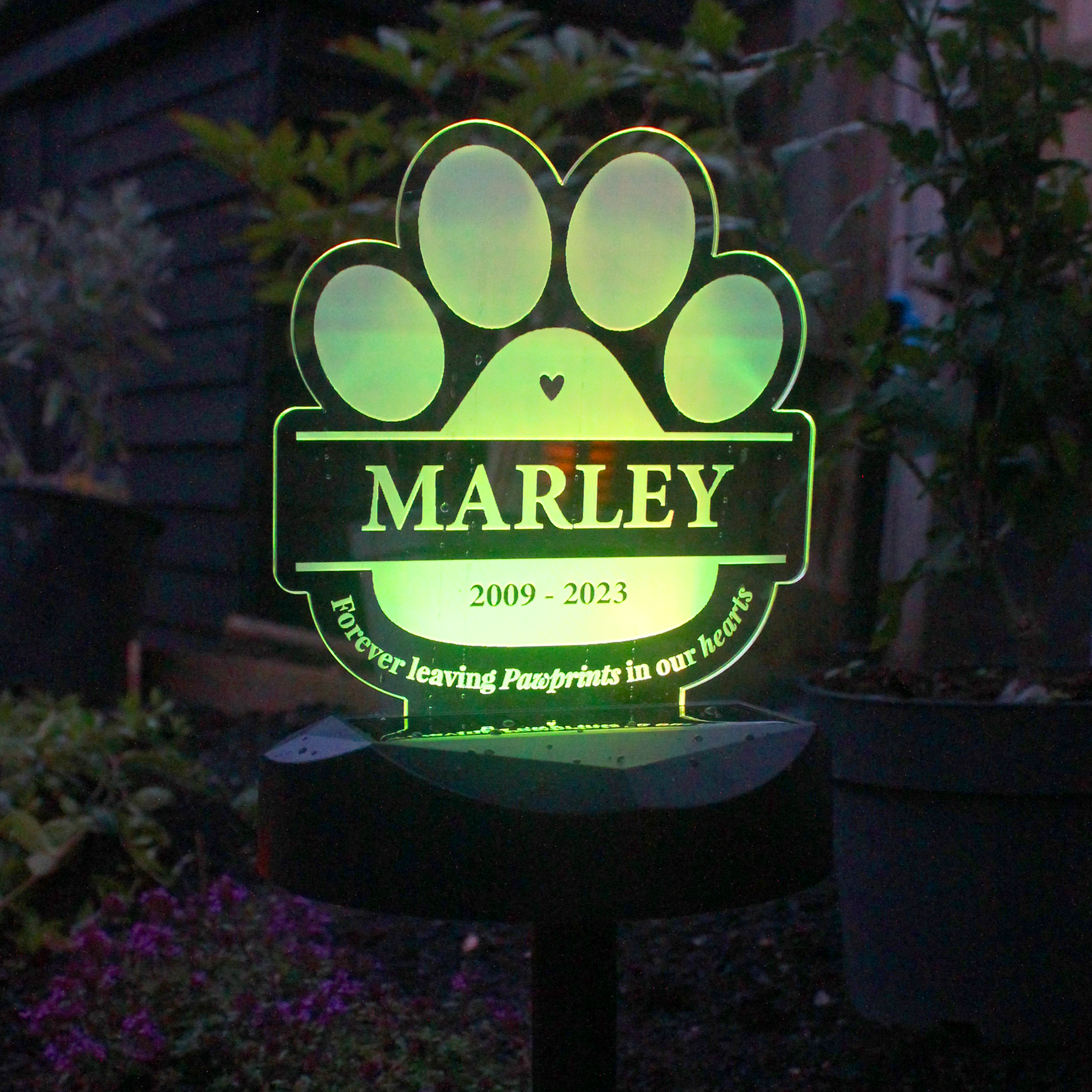 Personalised Pet Memorial Outdoor Solar Light