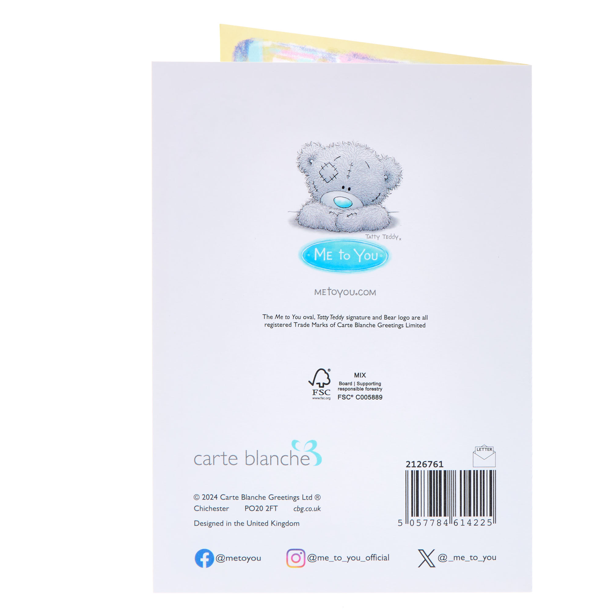 Me To You Tatty Teddy Just To Say Card