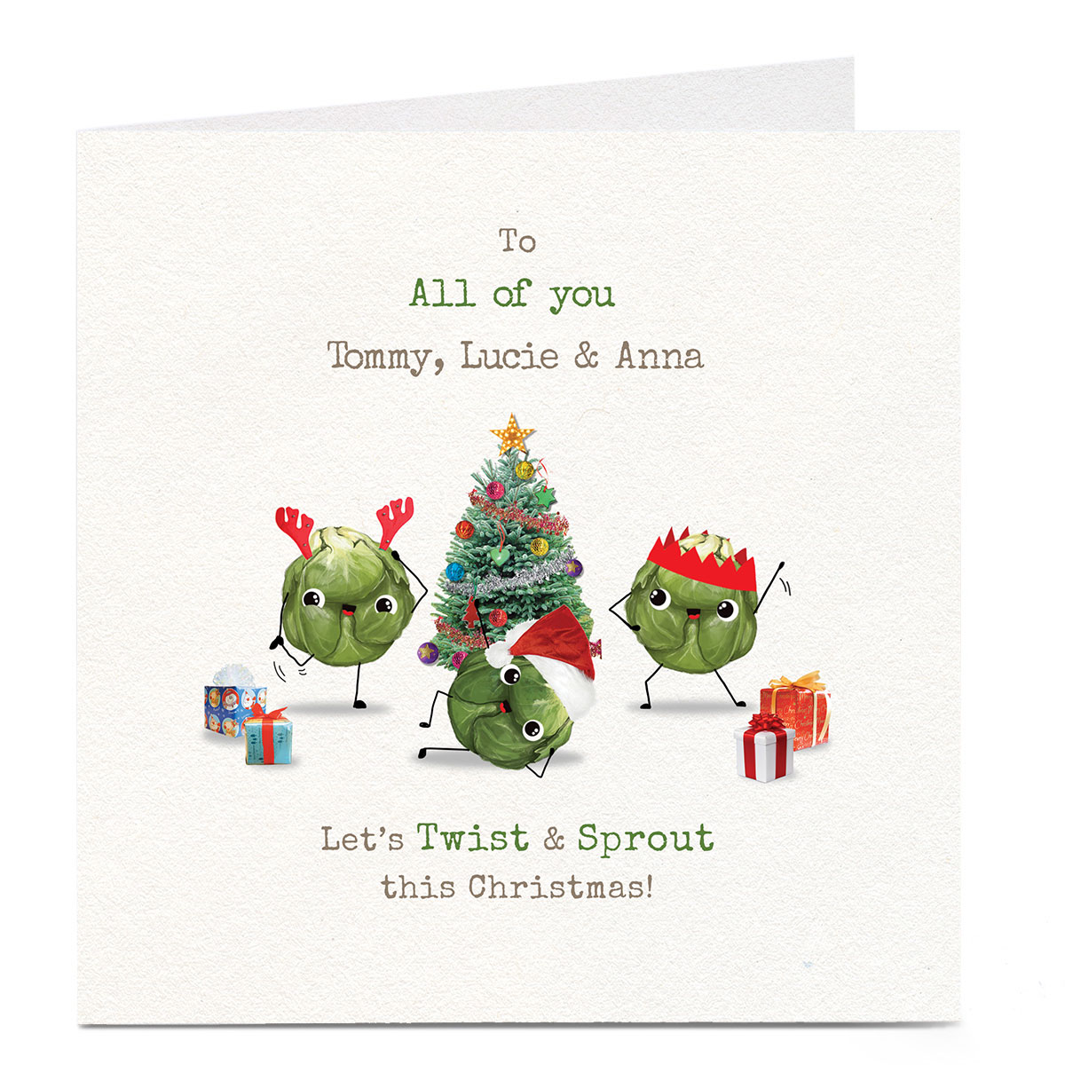 Personalised Christmas Card - Twist & Sprout 