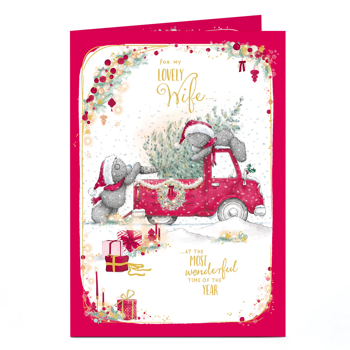 Tatty Teddy Christmas Card - Wife