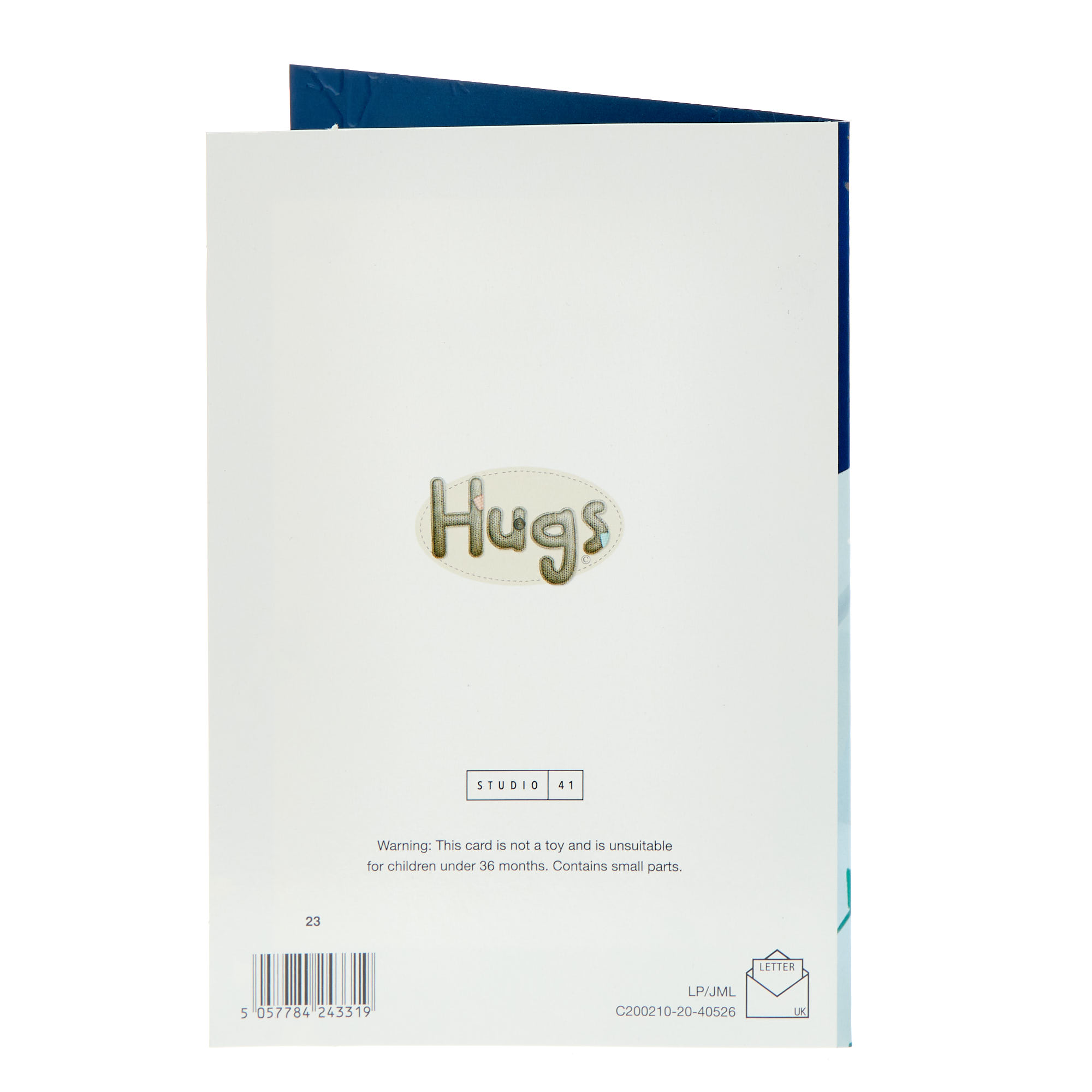 Brother Hugs Bear Snowman Christmas Card