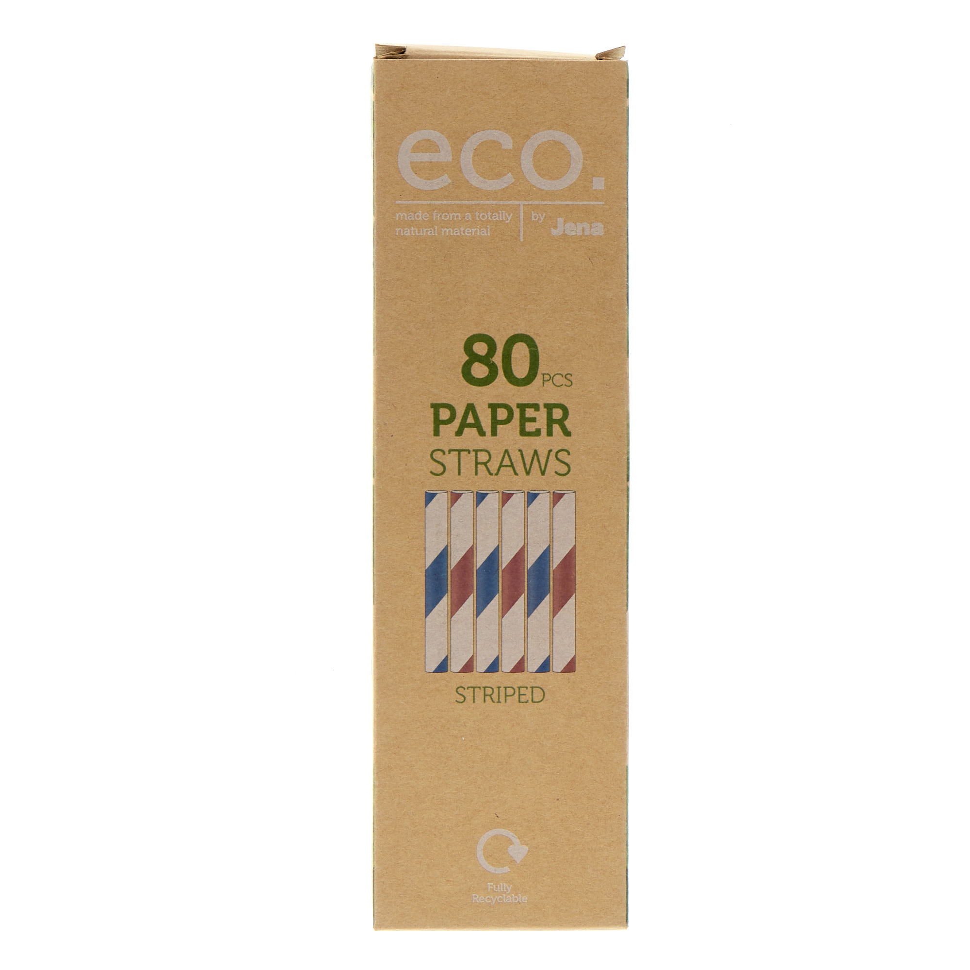 Blue & Red Stripes Paper Straws - Pack of 80