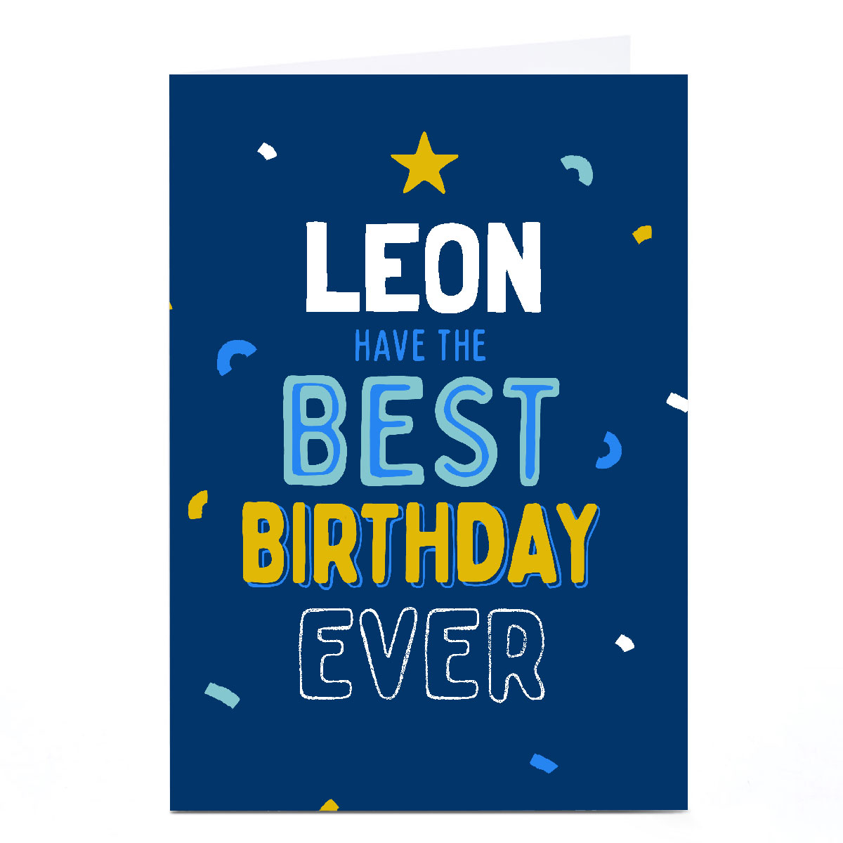 Personalised Birthday Card - Navy Best Birthday Ever