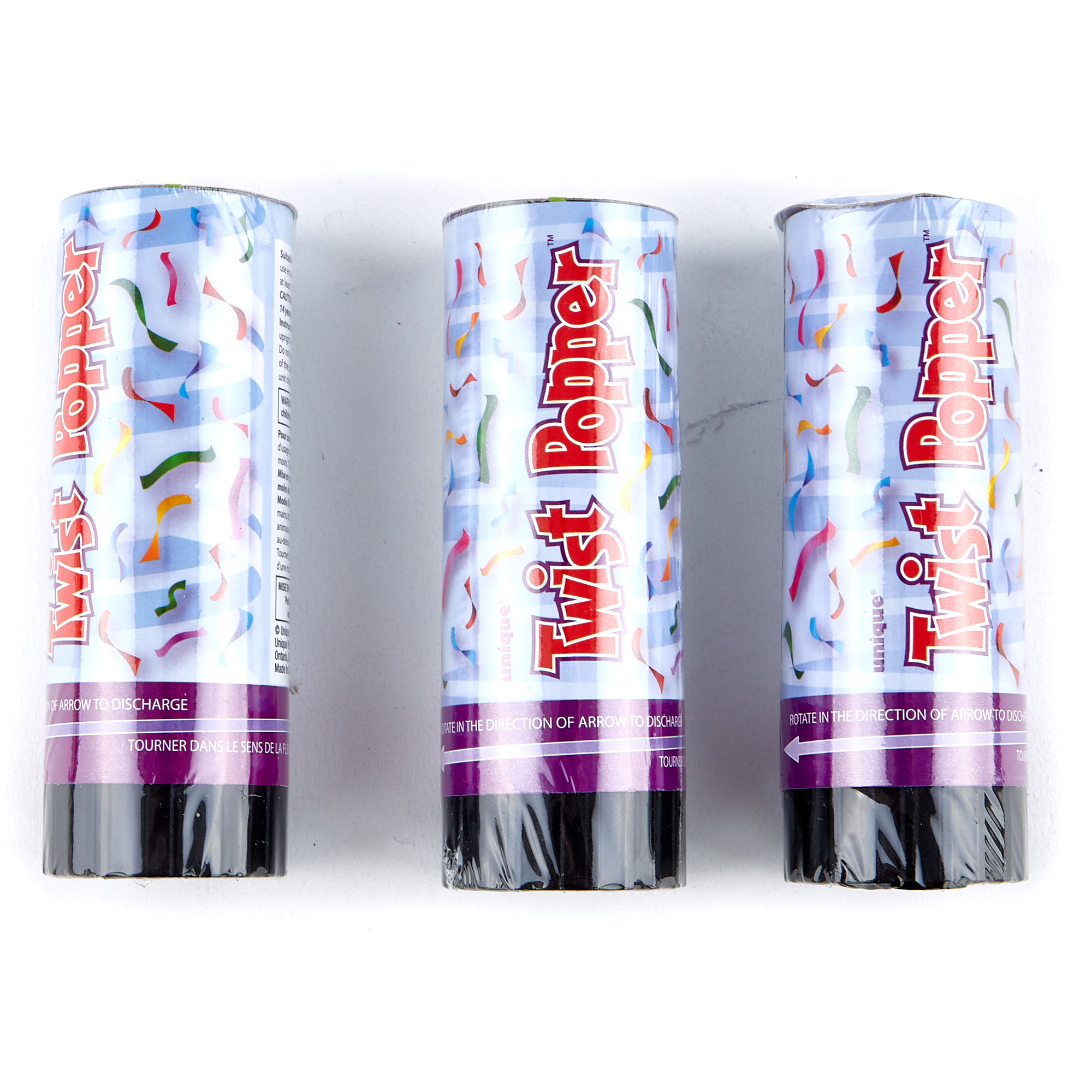 3 Twist Confetti Poppers