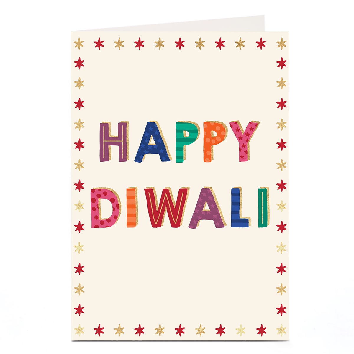 Diwali Card - Happy Diwali Bright Letters
