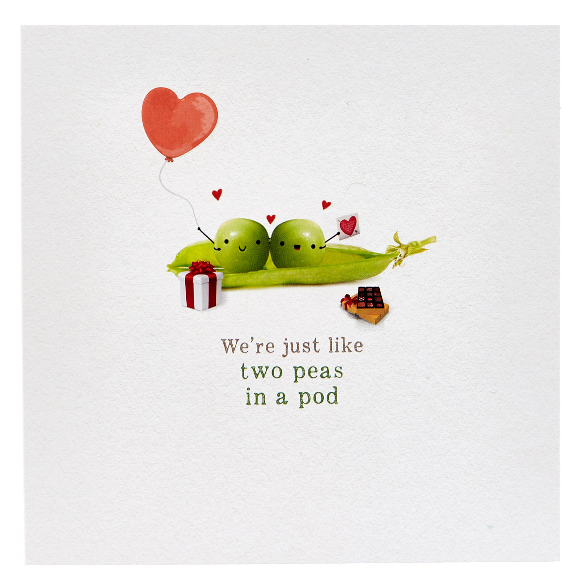 Valentine's Day Card - Two Peas In A Pod