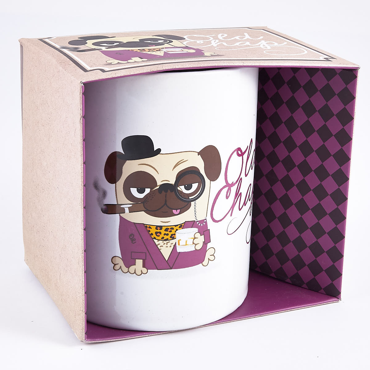 Old Chap' Fancy Pug Large Mug