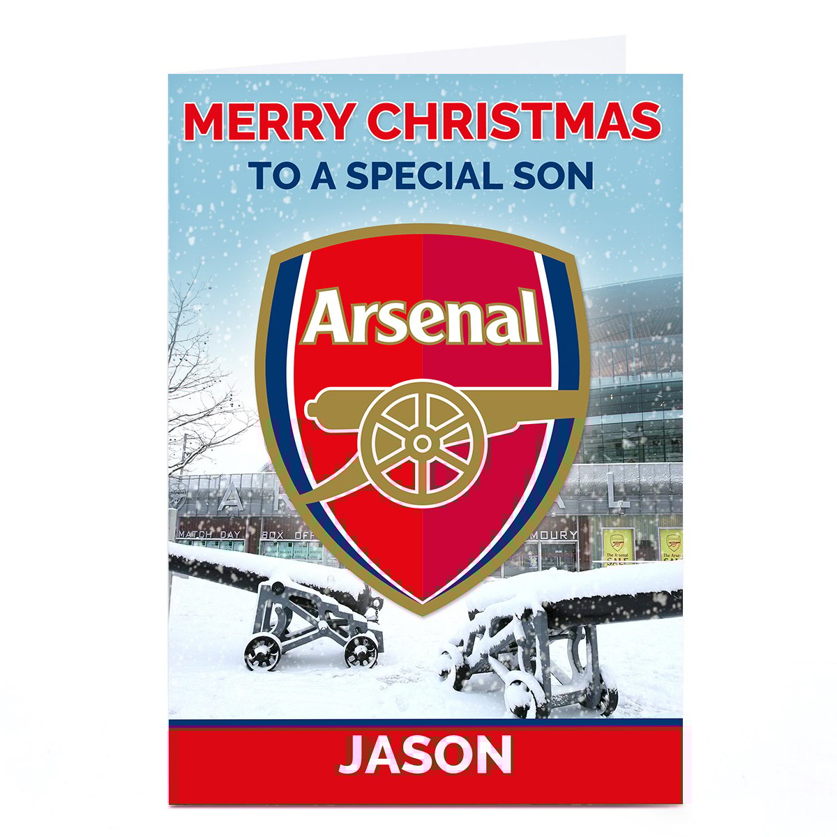 Personalised Arsenal FC Christmas Card - Club Badge