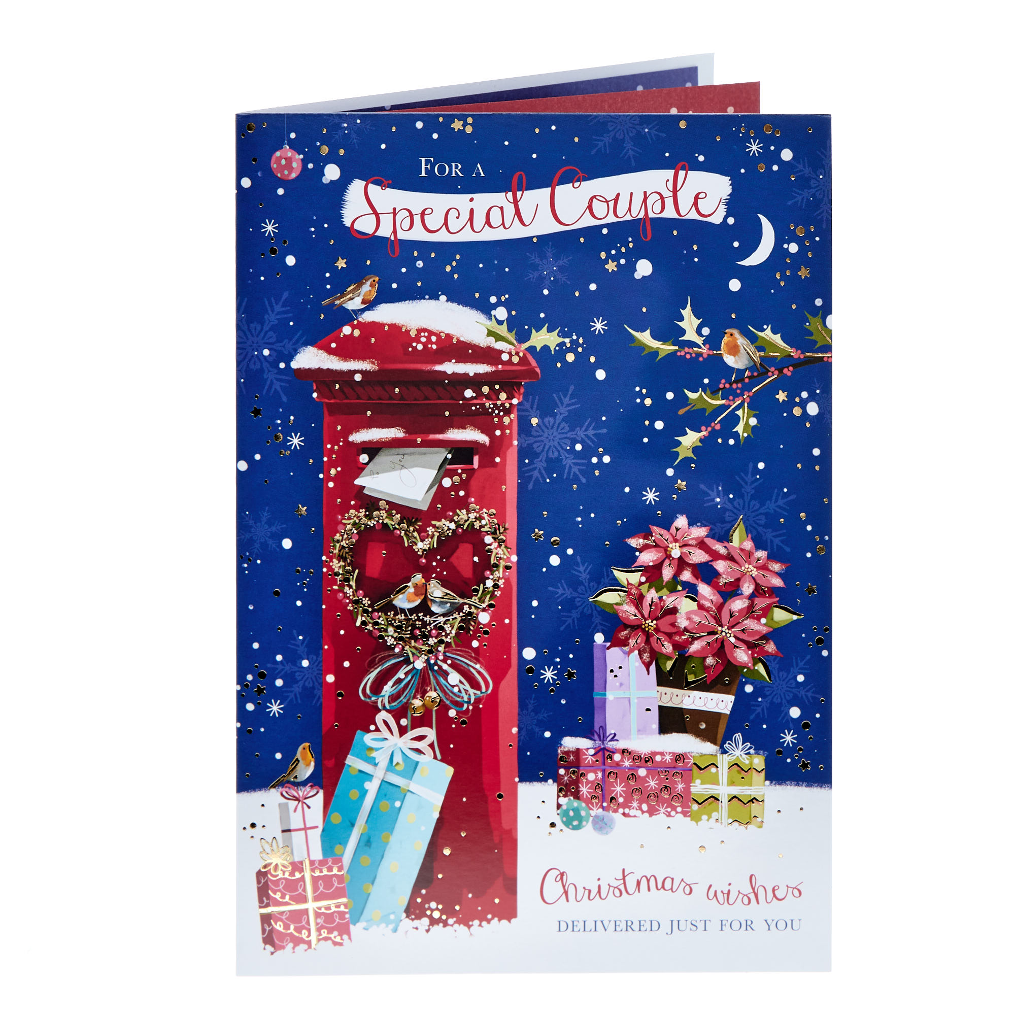Special Couple Red Postbox Christmas Card