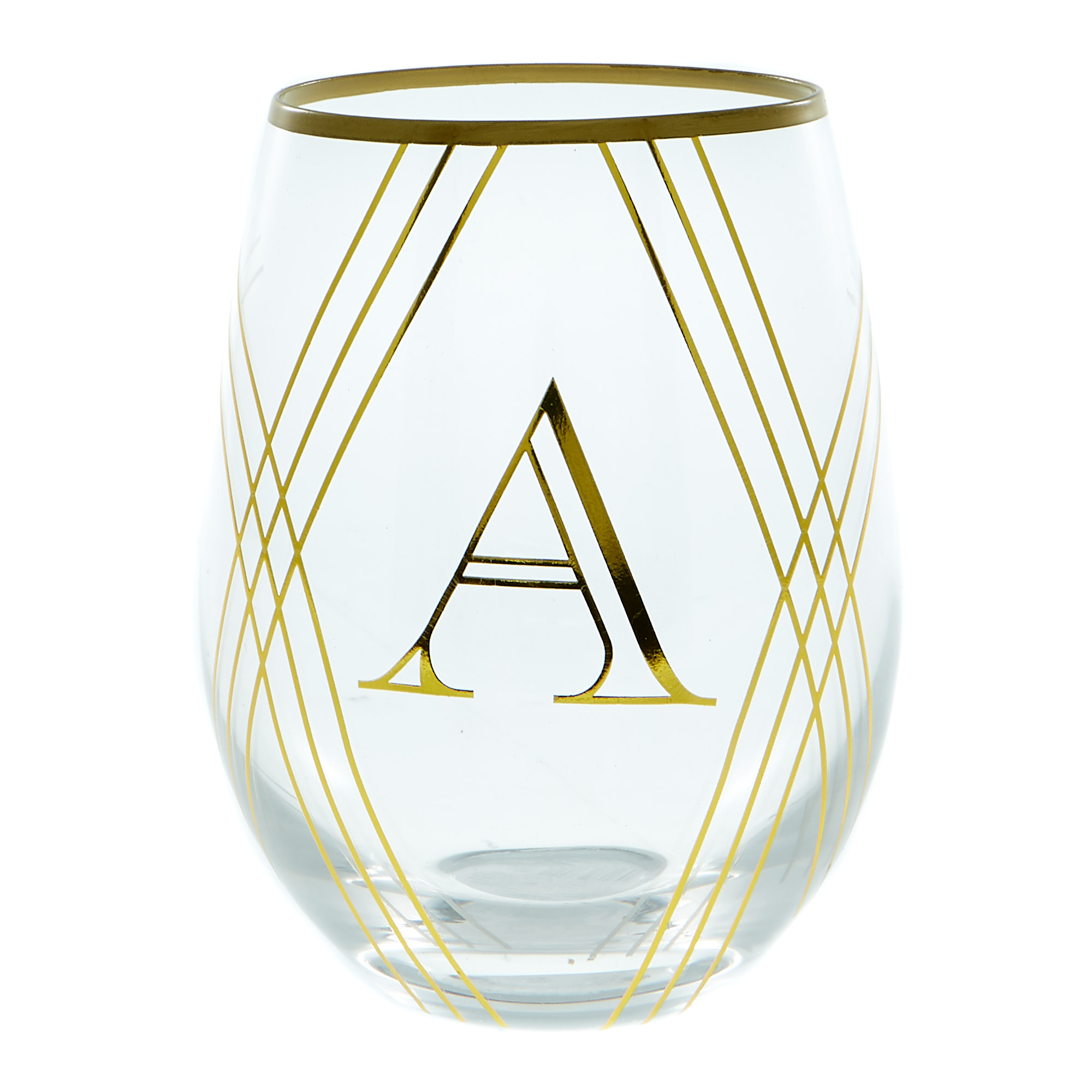 Letter A Glass Tumbler