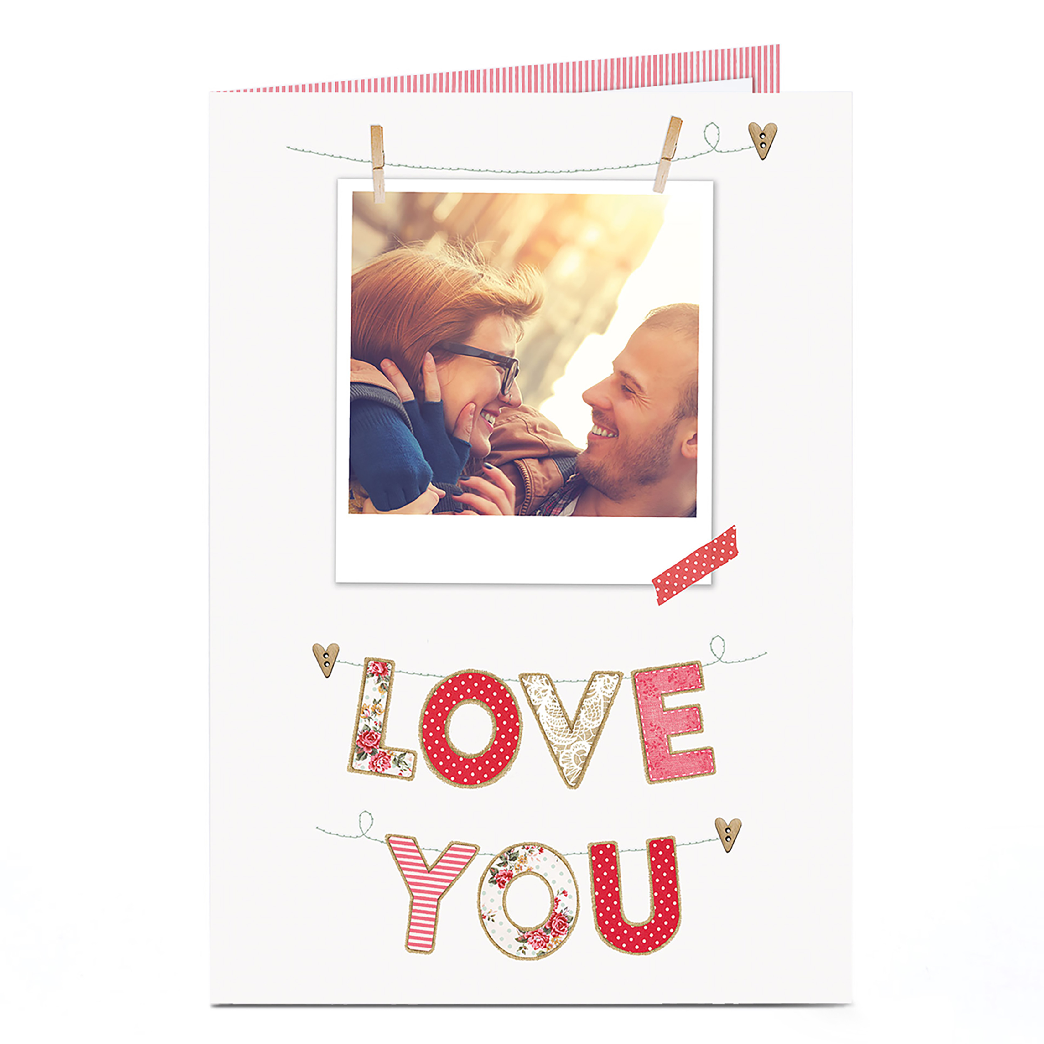 Photo Card - Polaroid & Love You Bunting