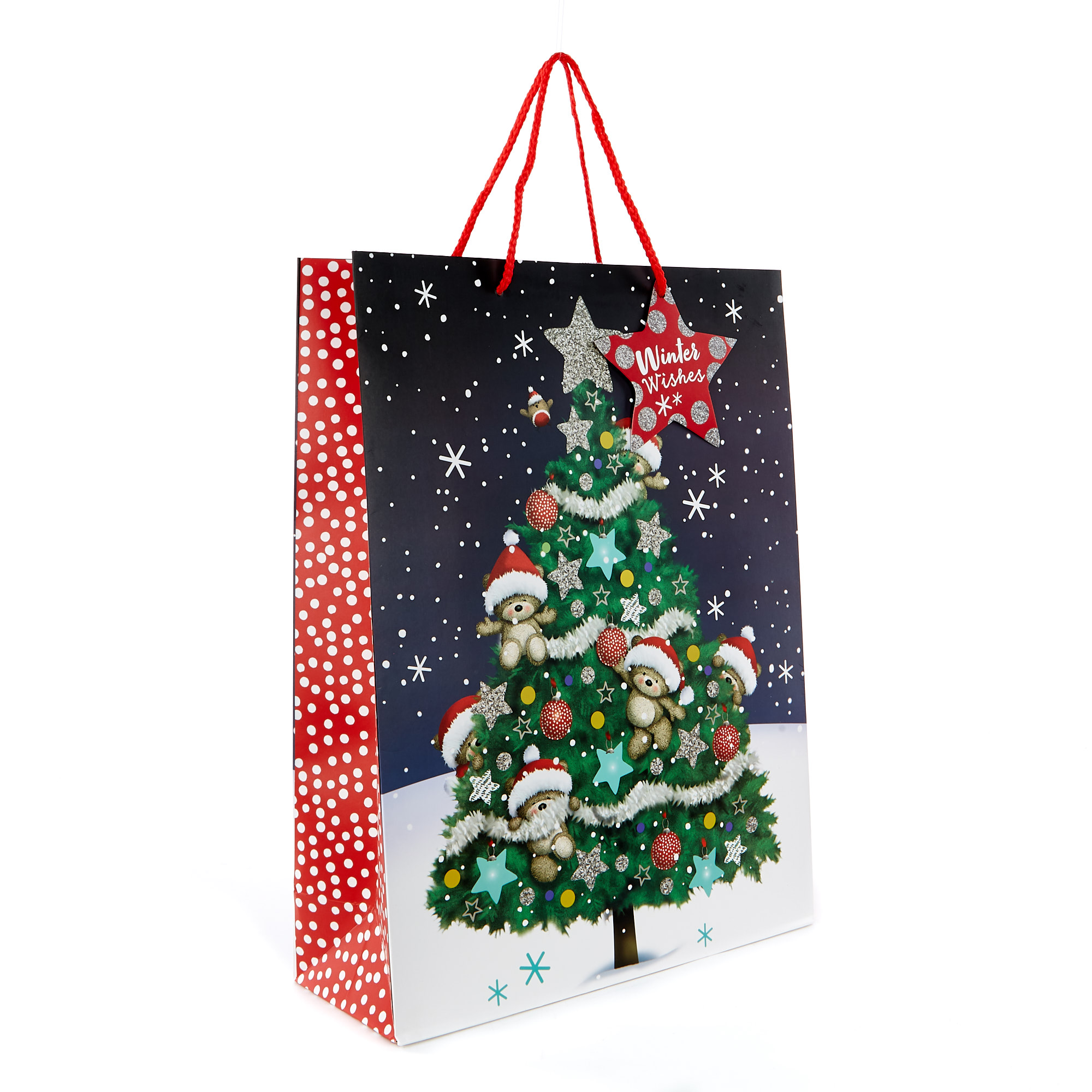 Extra Large Portrait Hugs Winter Wishes Christmas Gift Bag