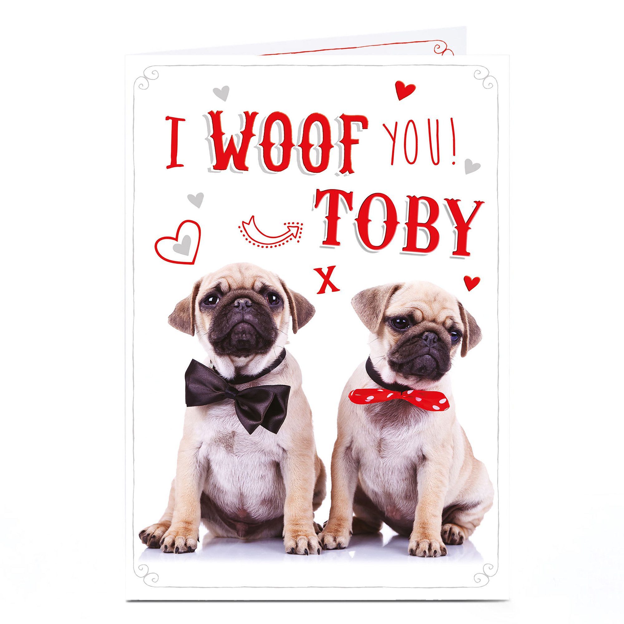 Personalised Card - I Woof You