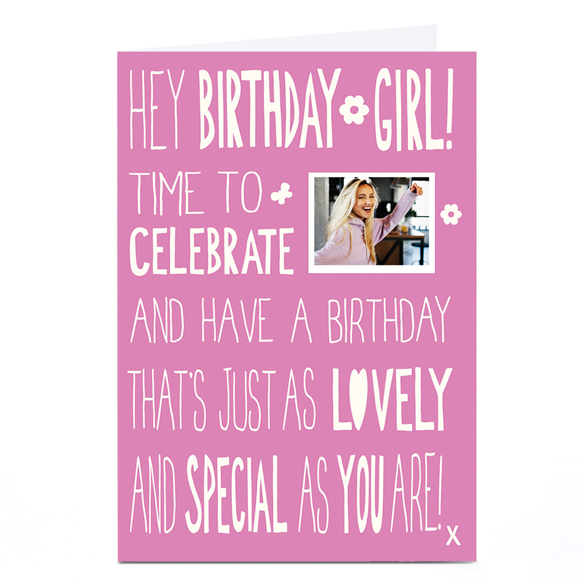 Photo Birthday Card - Hey Birthday Girl!