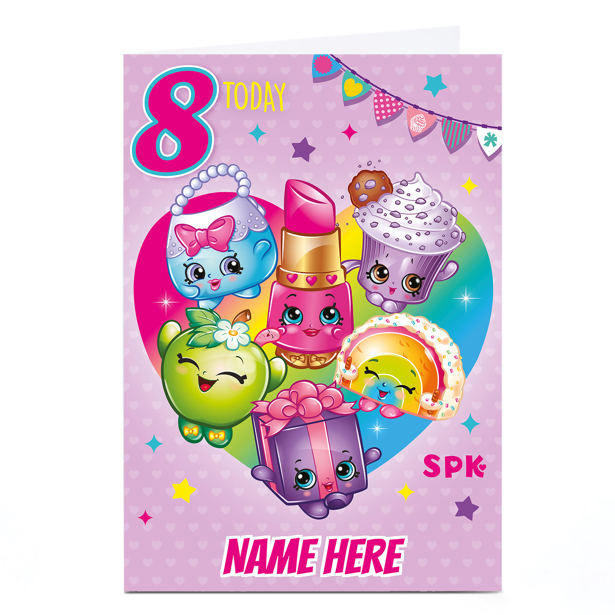 Personalised Shopkins Card - 8 Today