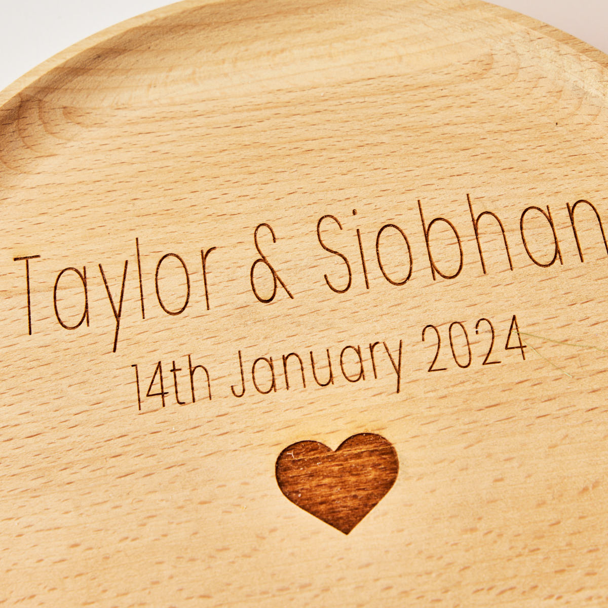 Personalised Engraved Shallow Round Tray