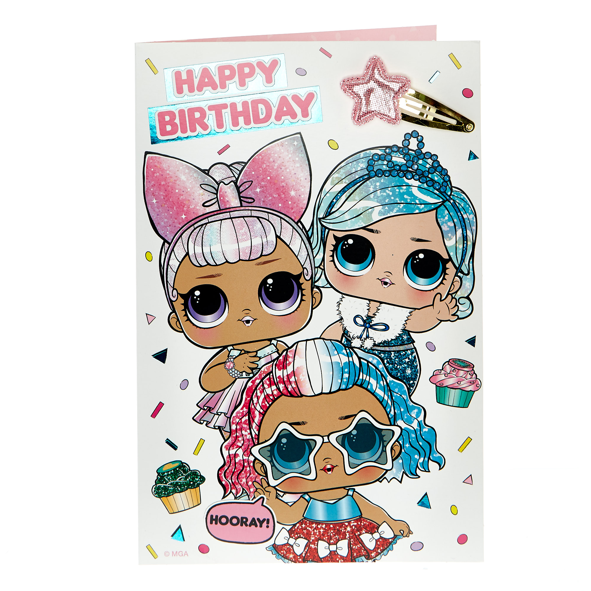 L.O.L. Surprise! Birthday Card With Hair Slide