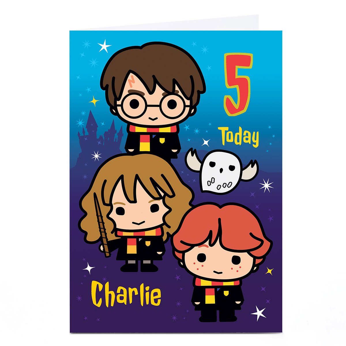 Personalised Harry Potter Birthday Card - Cute Gryffindor