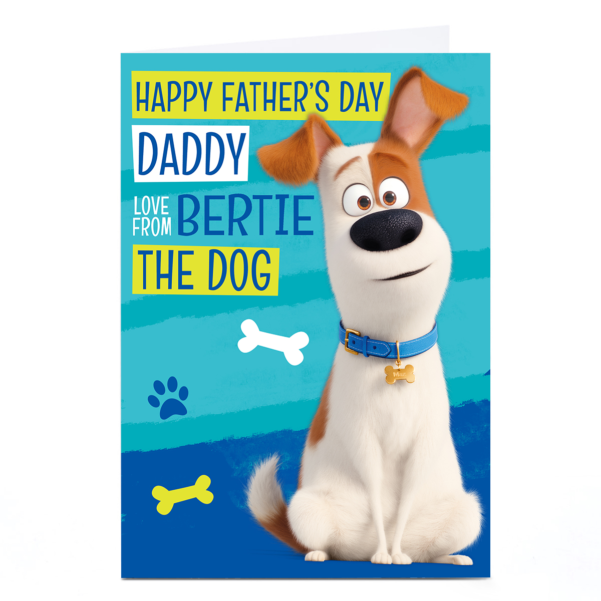 Personalised Pets 2 Father's Day Card - From The Dog 