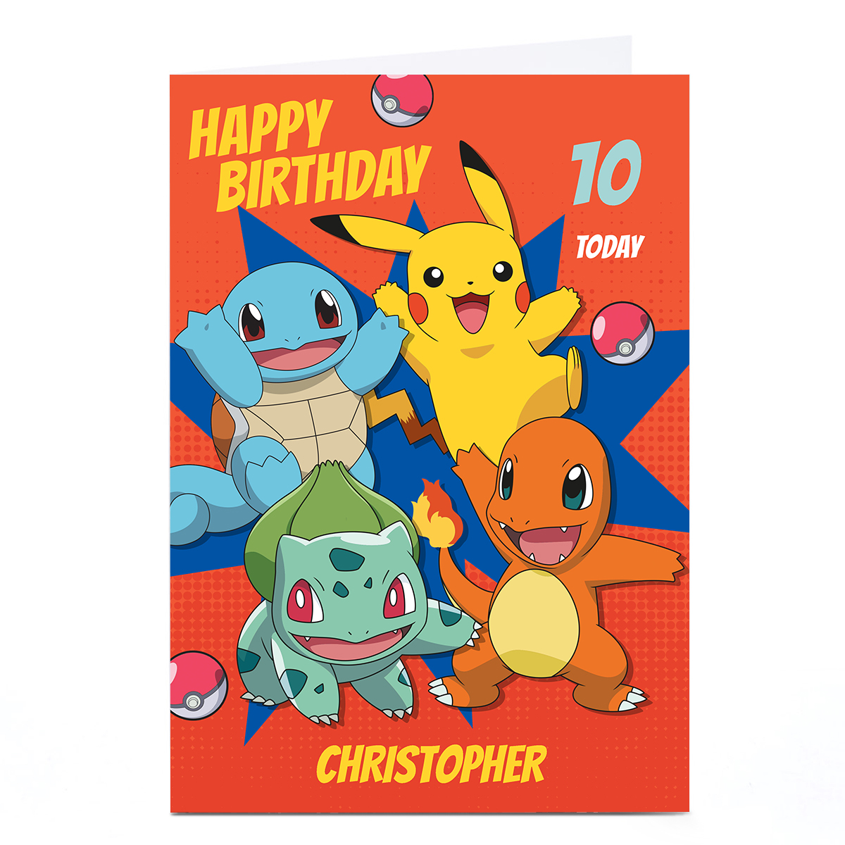 Personalised Card - Pokemon Birthday