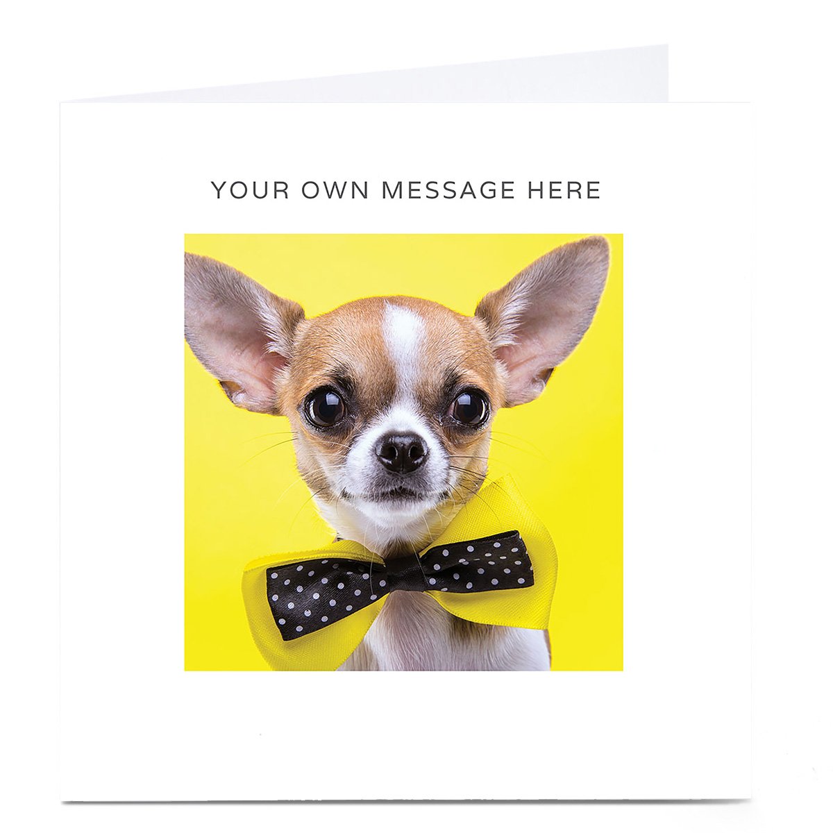 Personalised Card - Chihuahua With Bow Tie