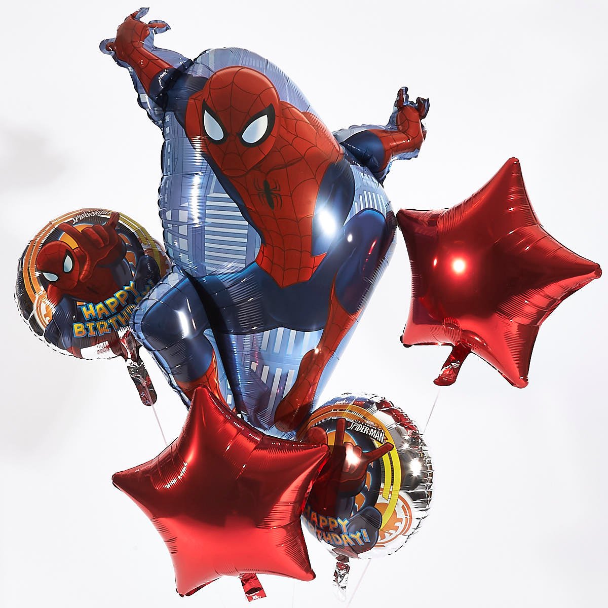 marvel spider-man helium balloon bouquet (deflated)