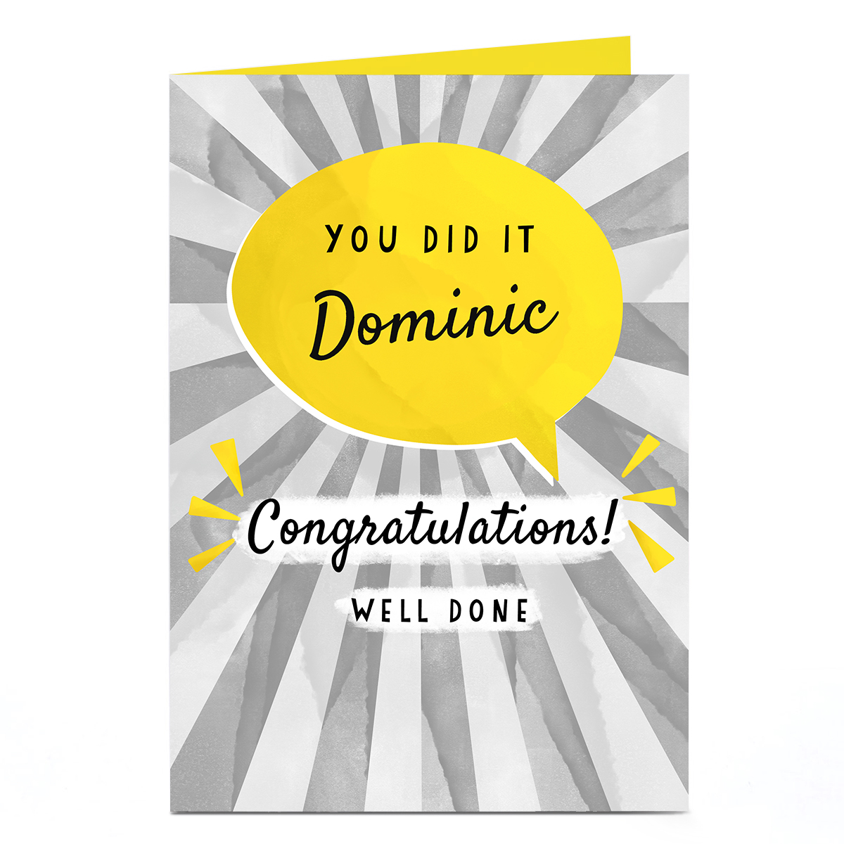Personalised Congratulations Card - You Did It Well Done