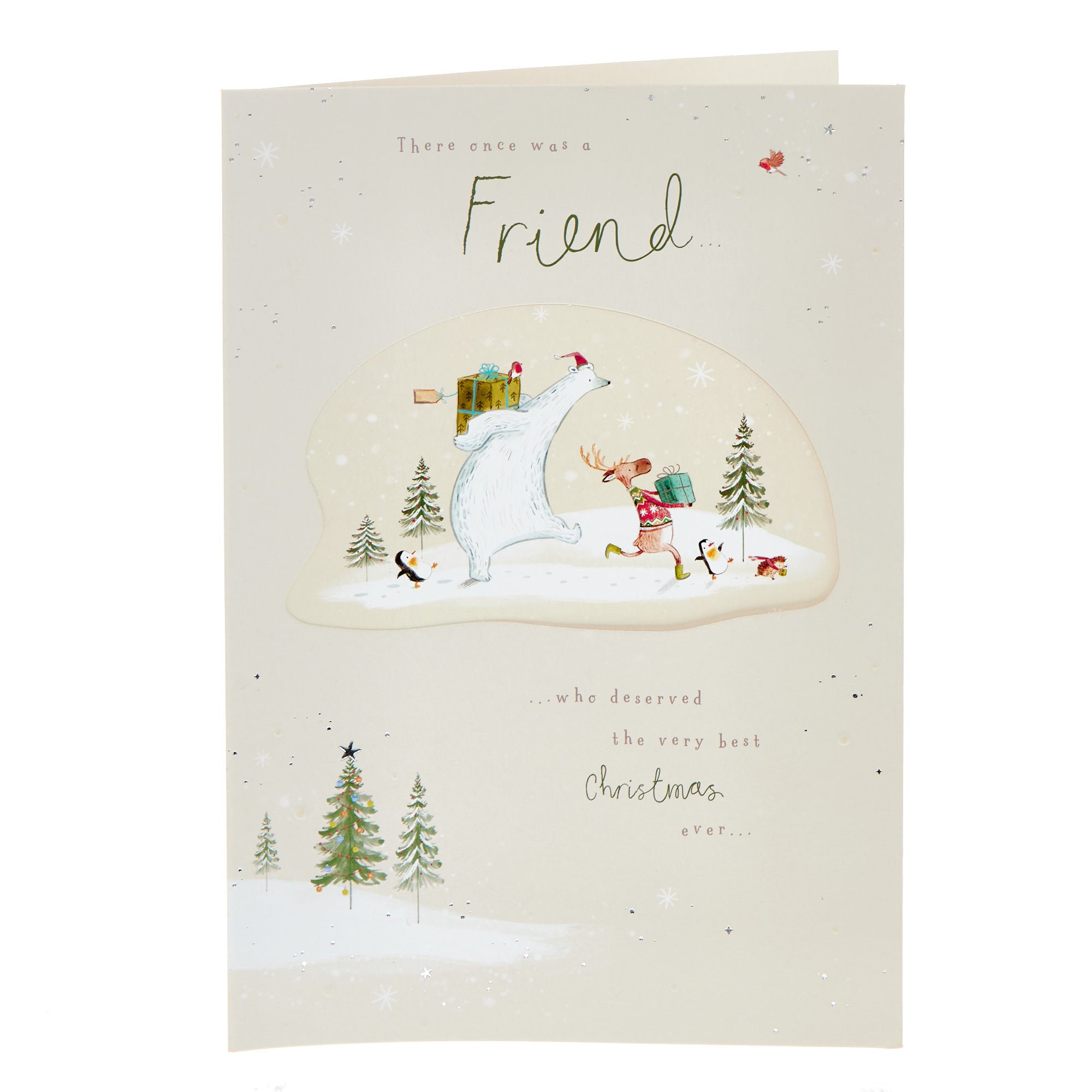 Friend Polar Bear Christmas Card