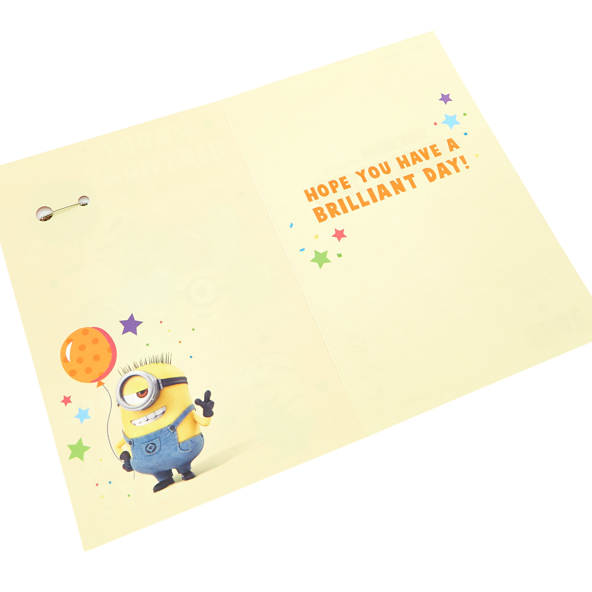 Minions Birthday Card With Badge