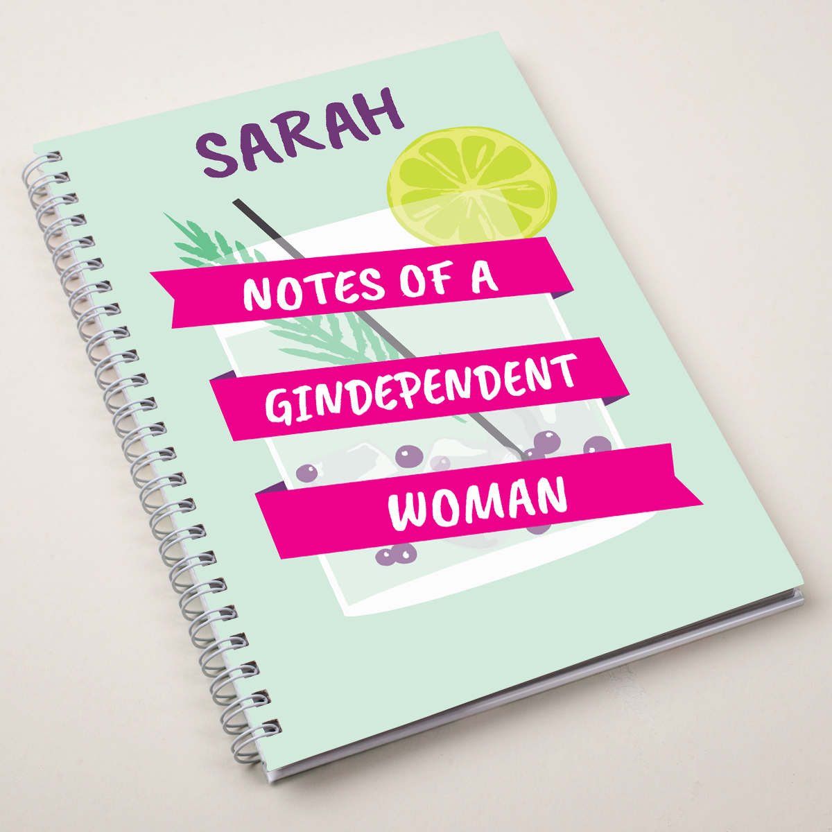 Personalised Notebook - Notes Of A Gindependent Woman