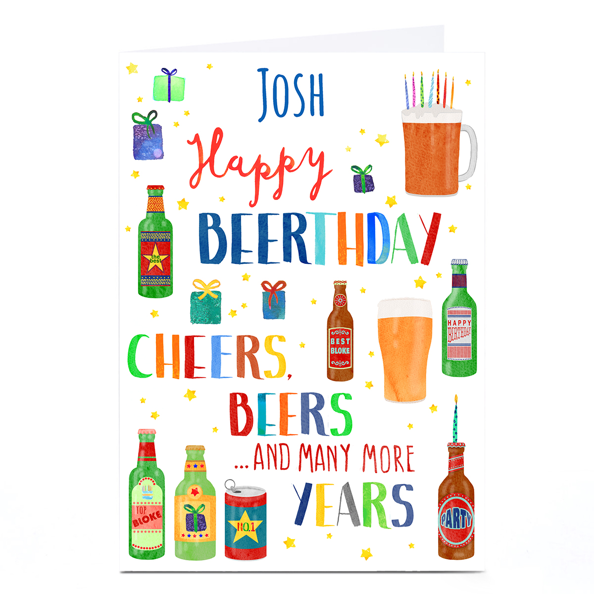 Personalised Nikki Golesworthy Birthday Card - Happy Beerthday
