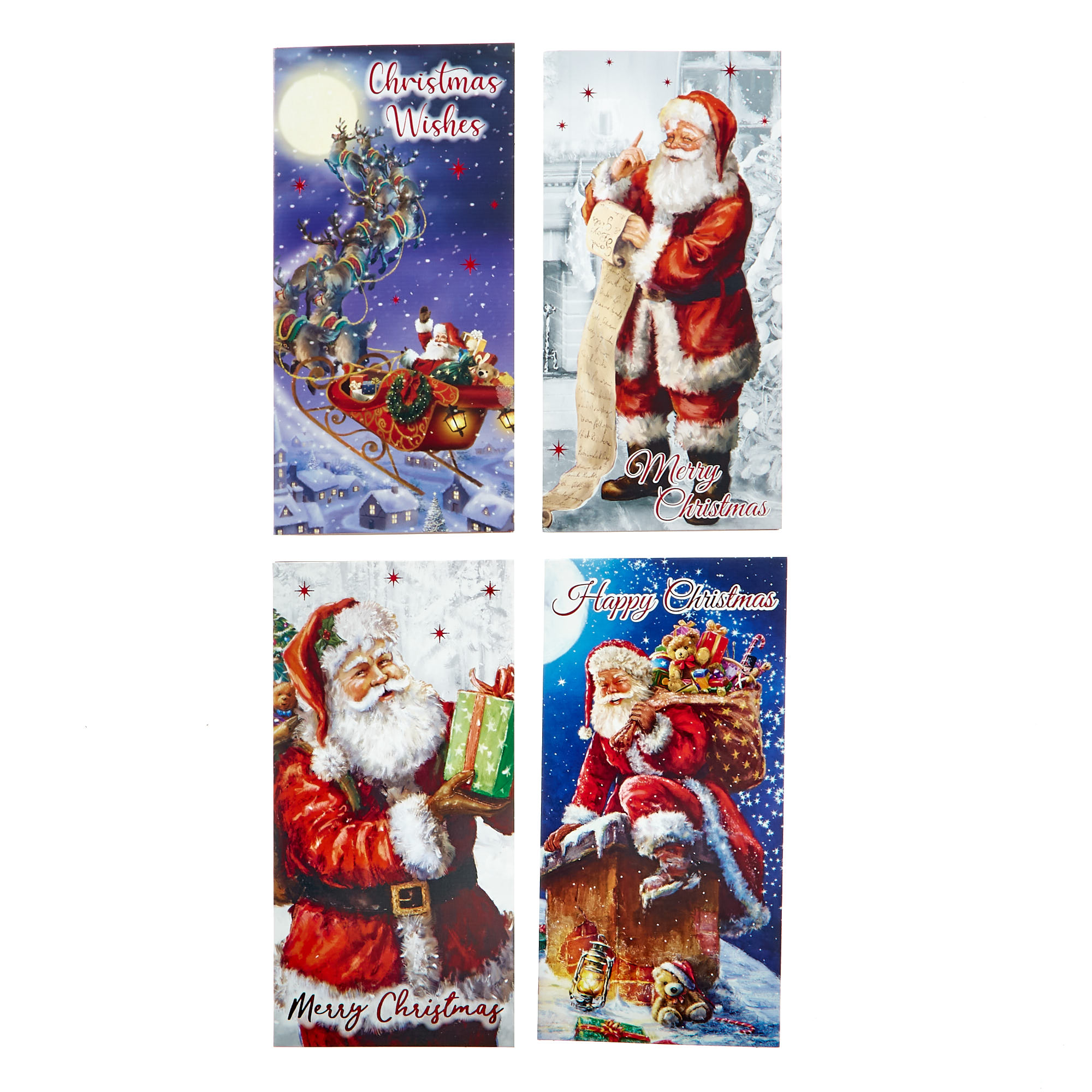 Traditional Christmas Money Wallets - Pack of 4