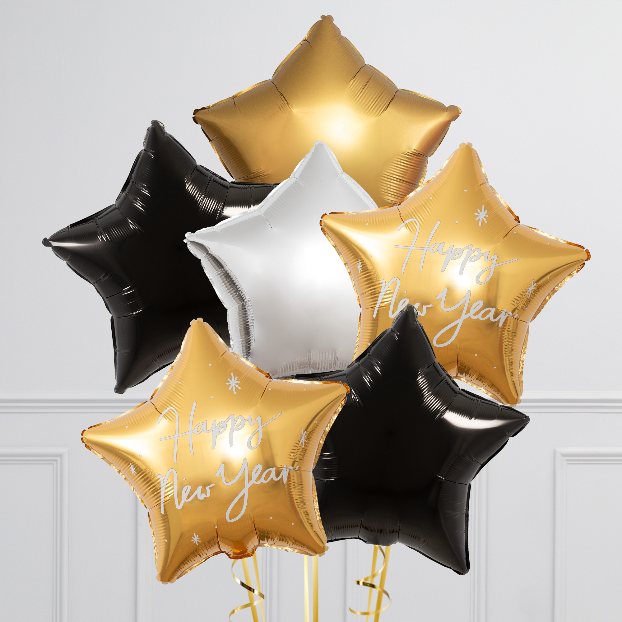 Happy New Year Glitz & Glam Foil Balloon Package - Delivered Inflated!