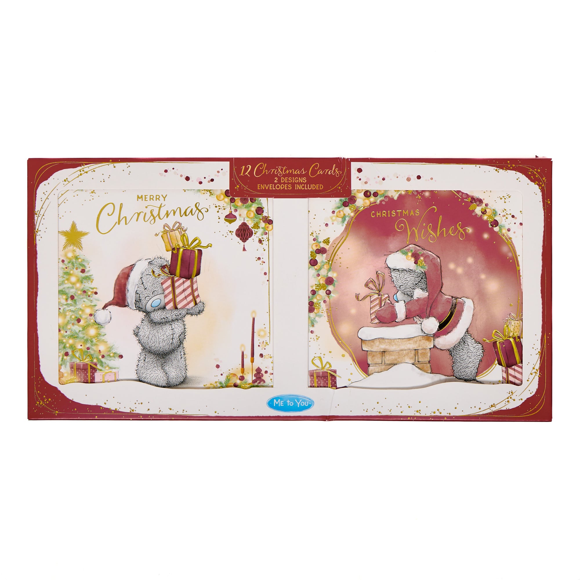 12 Me To You Tatty Teddy Christmas Cards - 2 Designs