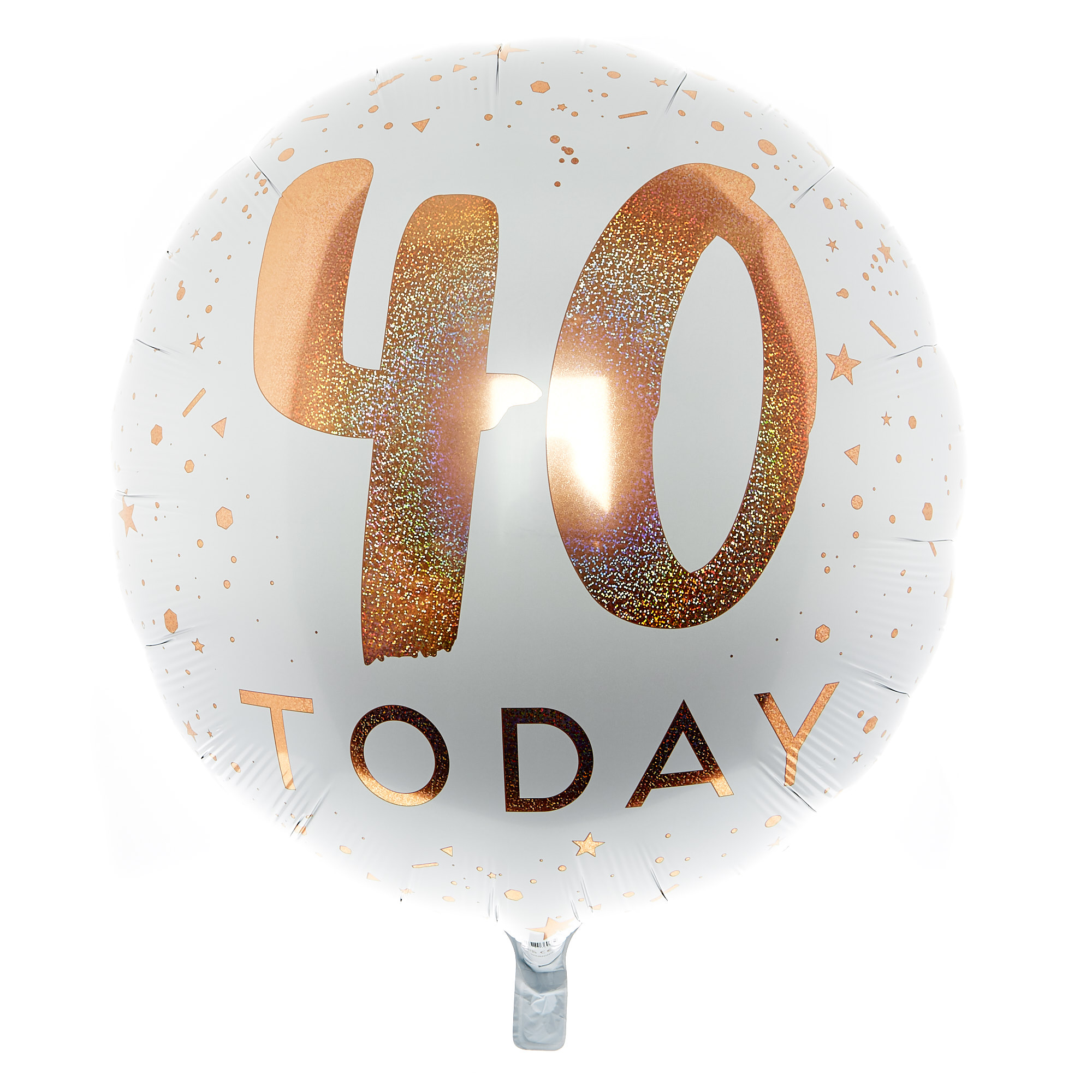 Rose Gold 40 Today 31-Inch Foil Helium Balloon