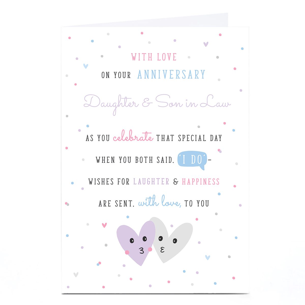Personalised Anniversary Card - With Love To You