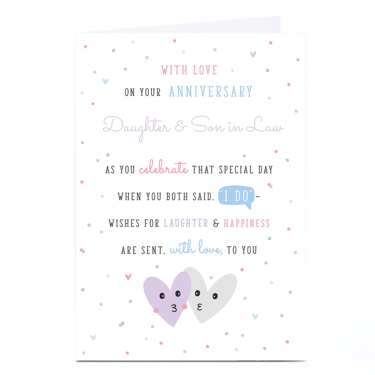 Personalised Anniversary Card - With Love To You