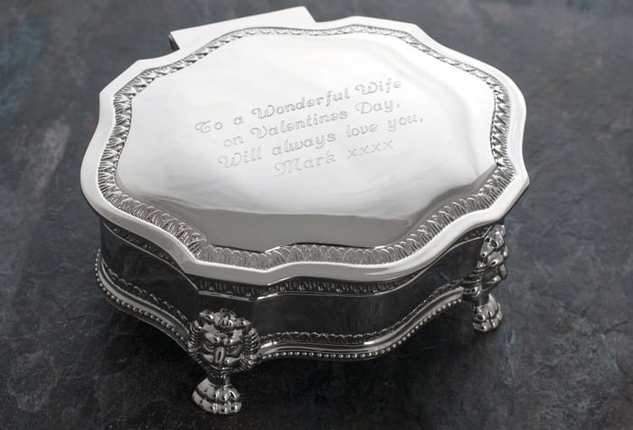 Engraved Vintage-Inspired Jewellery Box