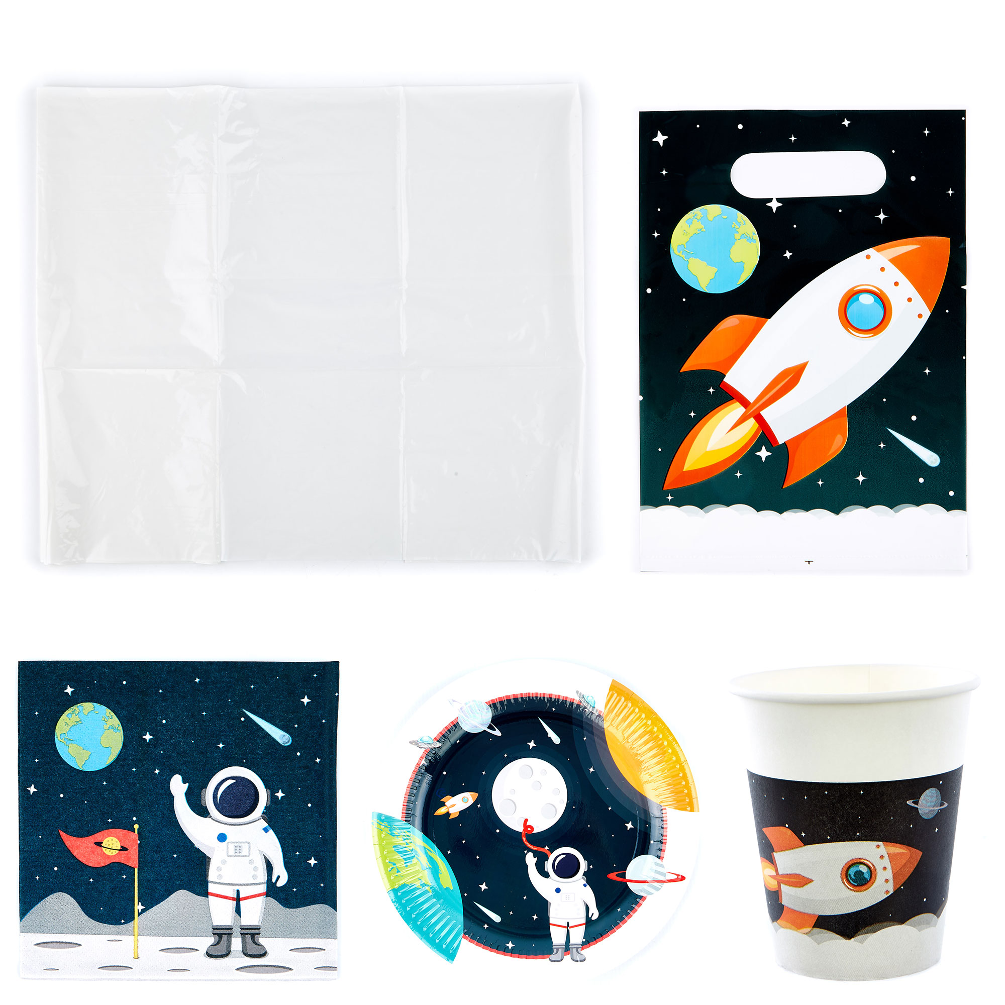 Outer Space Party Tableware Bundle - 16 Guests