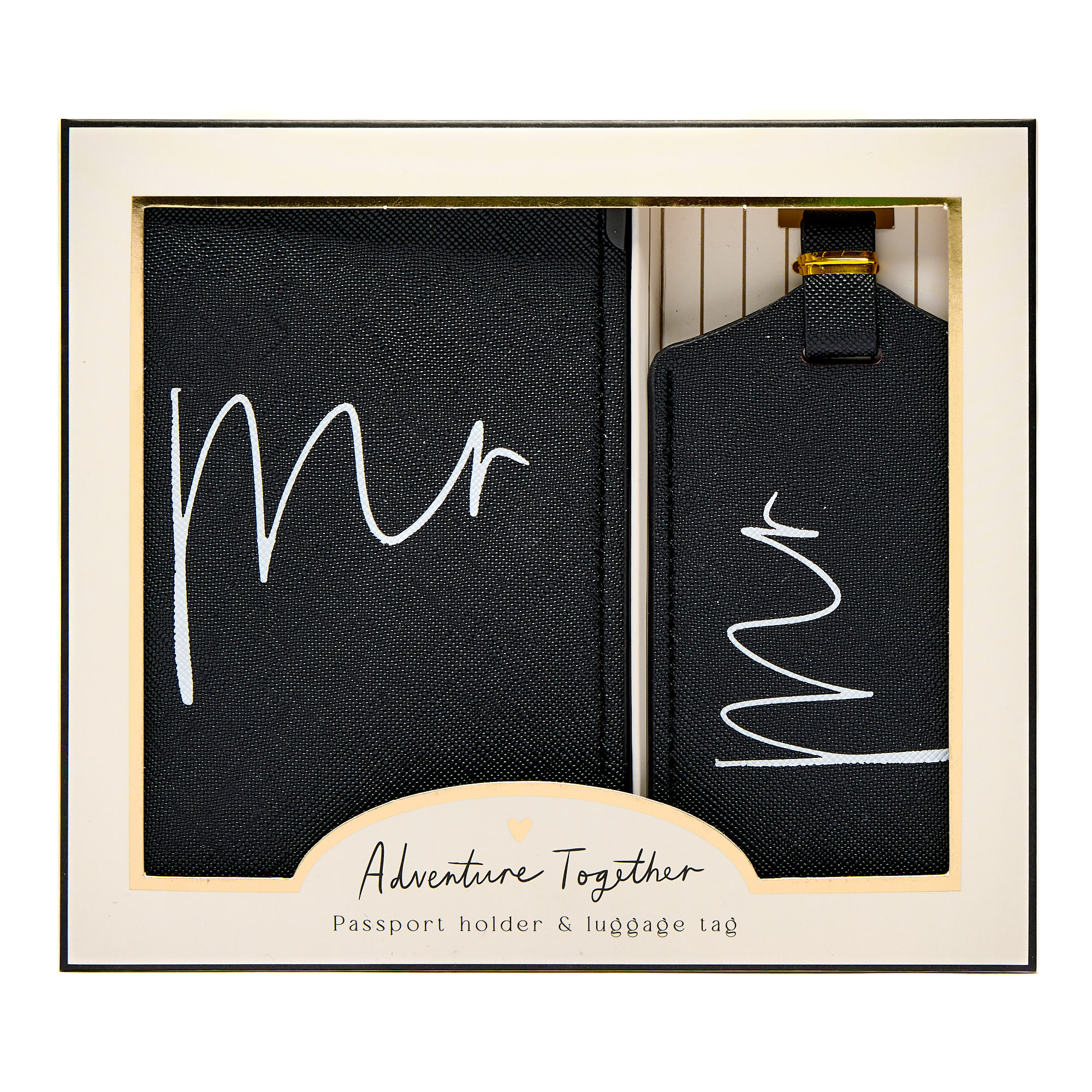 Adventure Together Mr Passport Holder & Luggage Tag