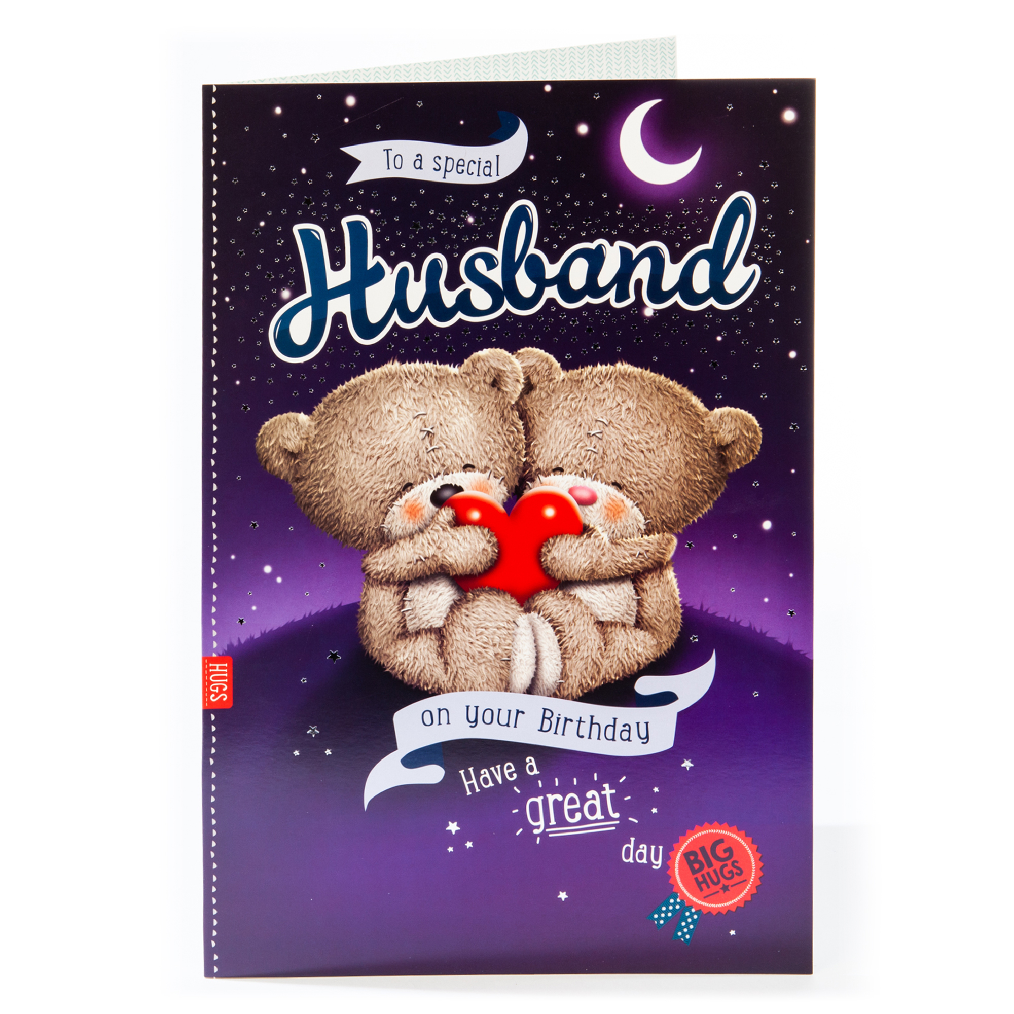 Giant Hugs Bear Birthday Card - Husband 
