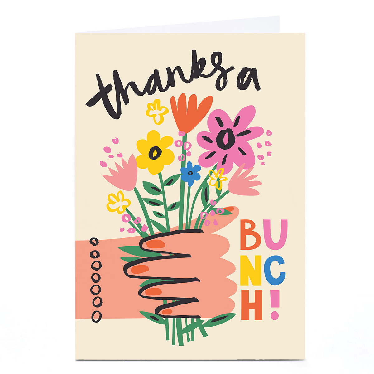 Personalised Ashley Le Quere Thank You Card - Thanks a Bunch