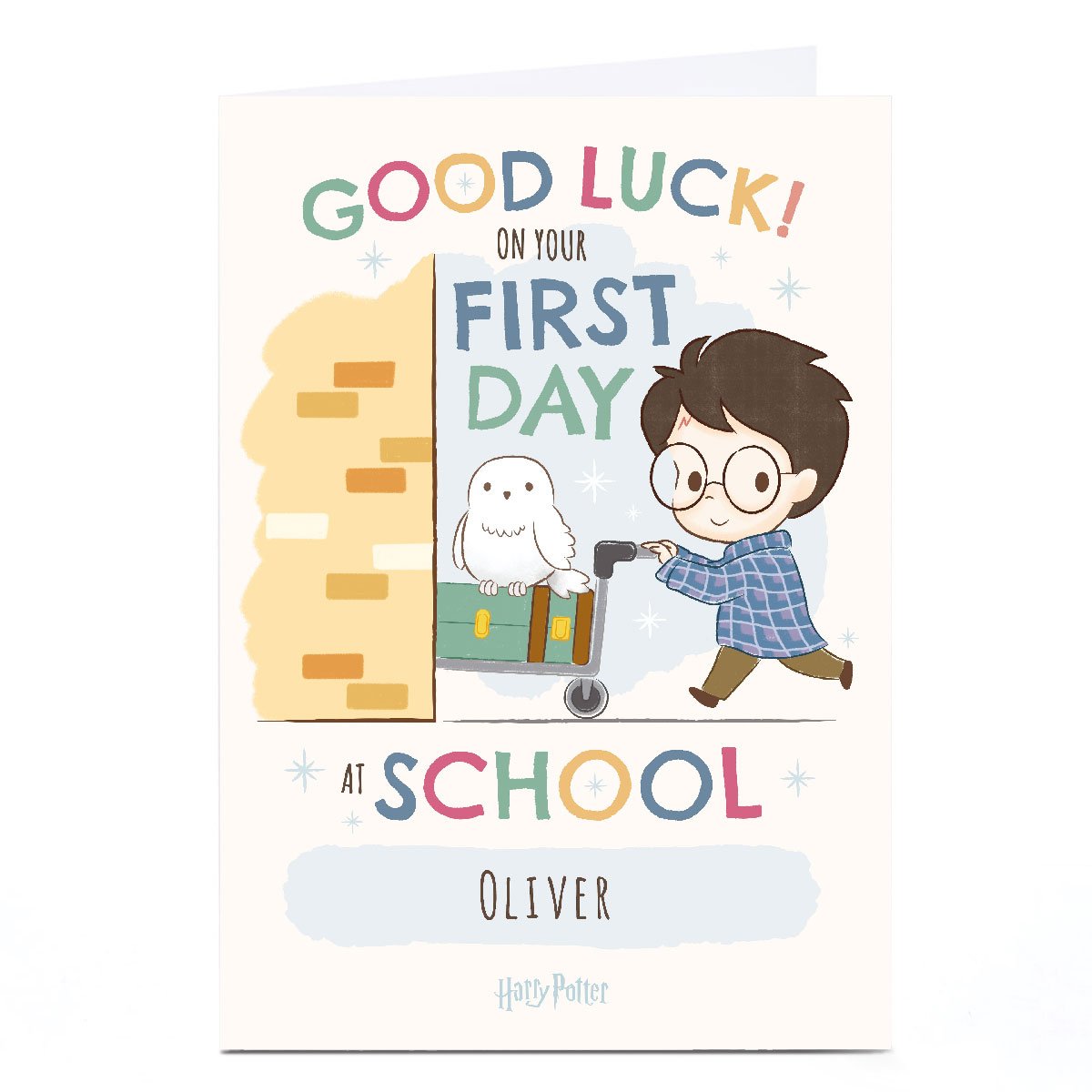 Personalised Harry Potter Card - Good Luck On Your First Day at School