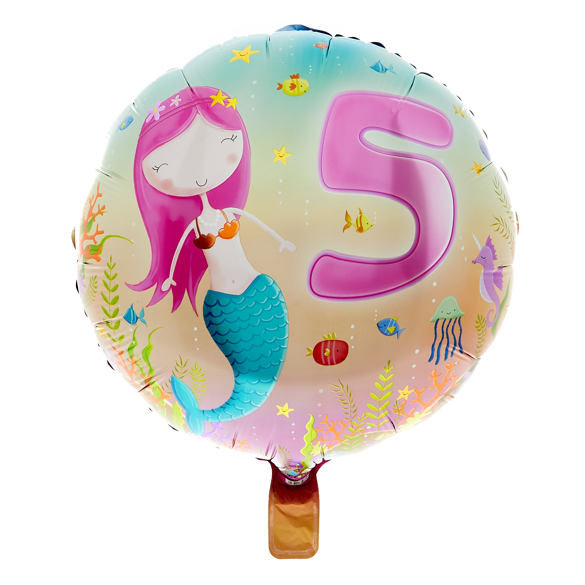 Mermaid 5th Birthday Balloon Bouquet - DELIVERED INFLATED!